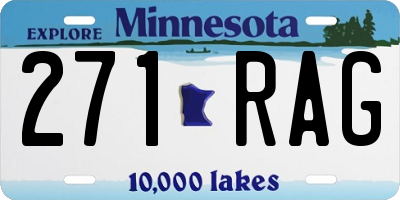 MN license plate 271RAG