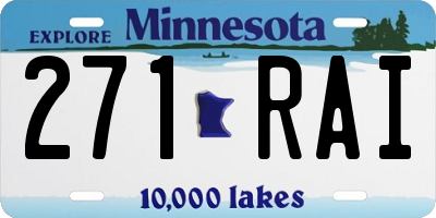 MN license plate 271RAI