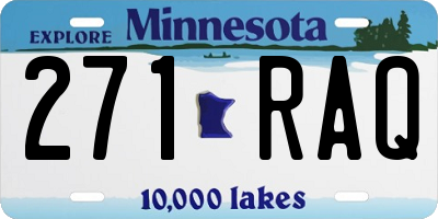 MN license plate 271RAQ