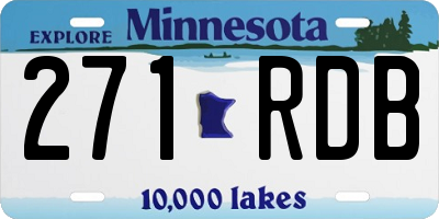 MN license plate 271RDB
