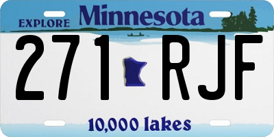 MN license plate 271RJF