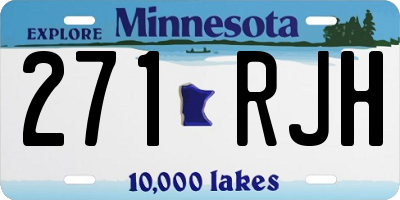 MN license plate 271RJH