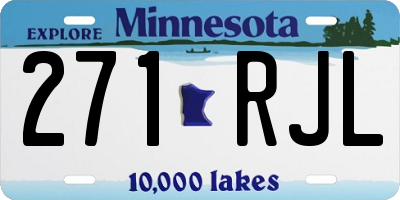 MN license plate 271RJL