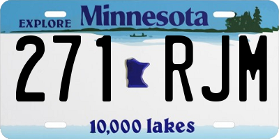MN license plate 271RJM
