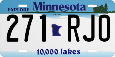 MN license plate 271RJO