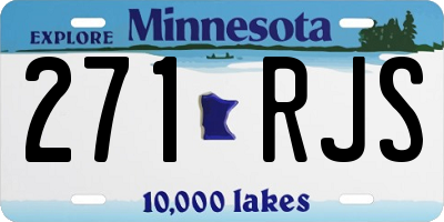 MN license plate 271RJS