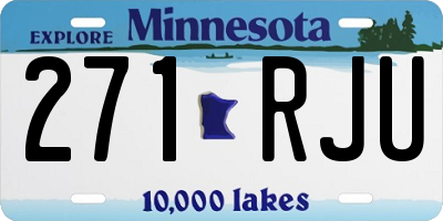 MN license plate 271RJU
