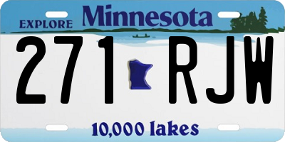 MN license plate 271RJW