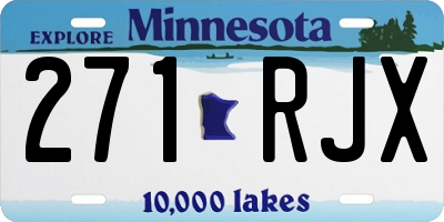 MN license plate 271RJX