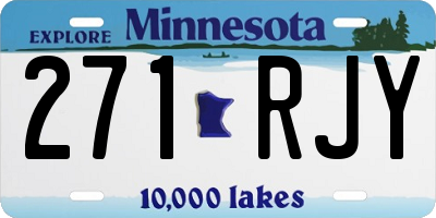 MN license plate 271RJY