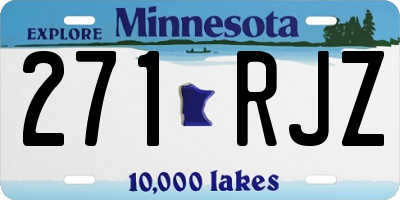 MN license plate 271RJZ