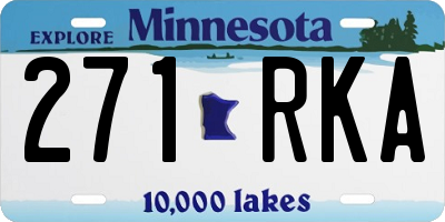 MN license plate 271RKA