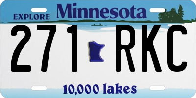 MN license plate 271RKC