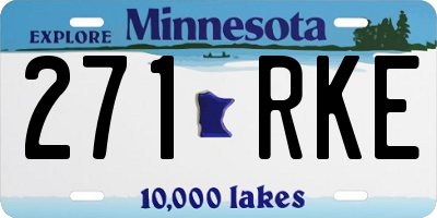 MN license plate 271RKE