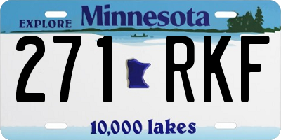 MN license plate 271RKF