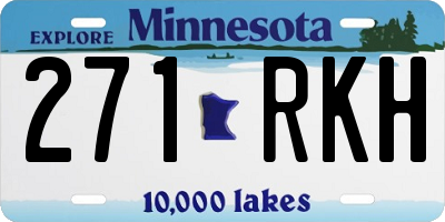 MN license plate 271RKH