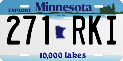 MN license plate 271RKI