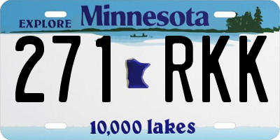 MN license plate 271RKK