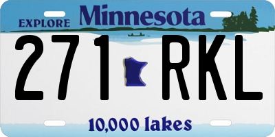 MN license plate 271RKL