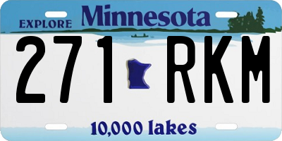 MN license plate 271RKM