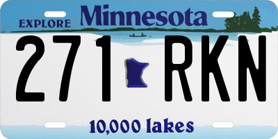 MN license plate 271RKN