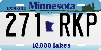 MN license plate 271RKP
