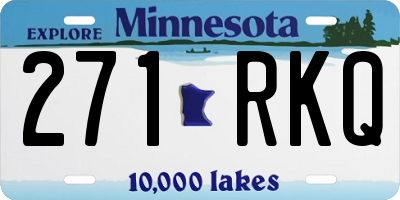 MN license plate 271RKQ