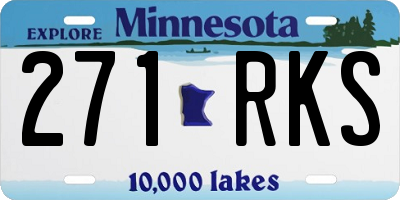 MN license plate 271RKS