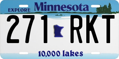 MN license plate 271RKT