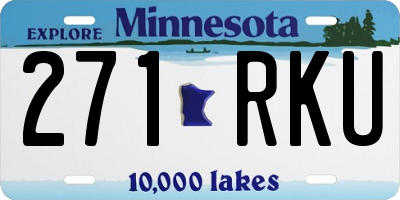 MN license plate 271RKU