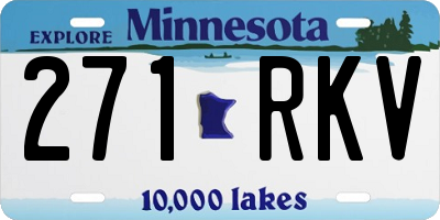 MN license plate 271RKV