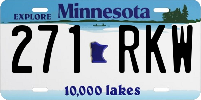 MN license plate 271RKW