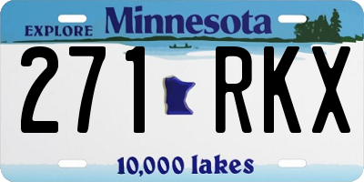 MN license plate 271RKX