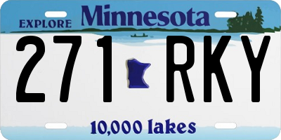 MN license plate 271RKY