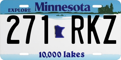MN license plate 271RKZ