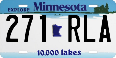 MN license plate 271RLA