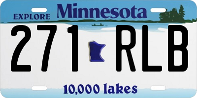 MN license plate 271RLB
