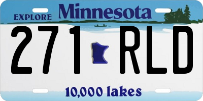 MN license plate 271RLD