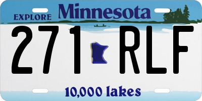MN license plate 271RLF