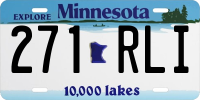 MN license plate 271RLI