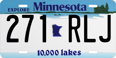 MN license plate 271RLJ