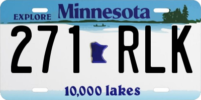 MN license plate 271RLK