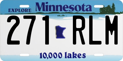 MN license plate 271RLM