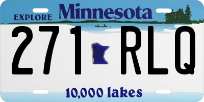 MN license plate 271RLQ