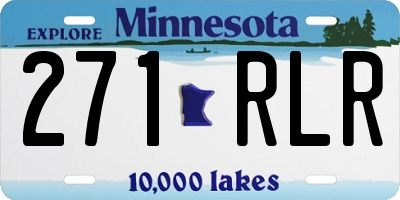MN license plate 271RLR