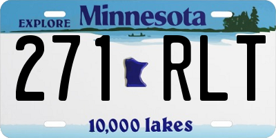 MN license plate 271RLT