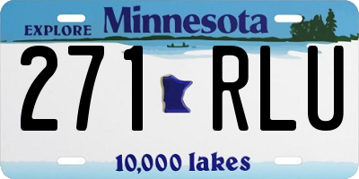 MN license plate 271RLU