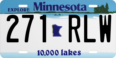 MN license plate 271RLW