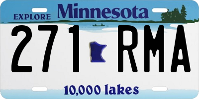 MN license plate 271RMA