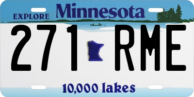MN license plate 271RME